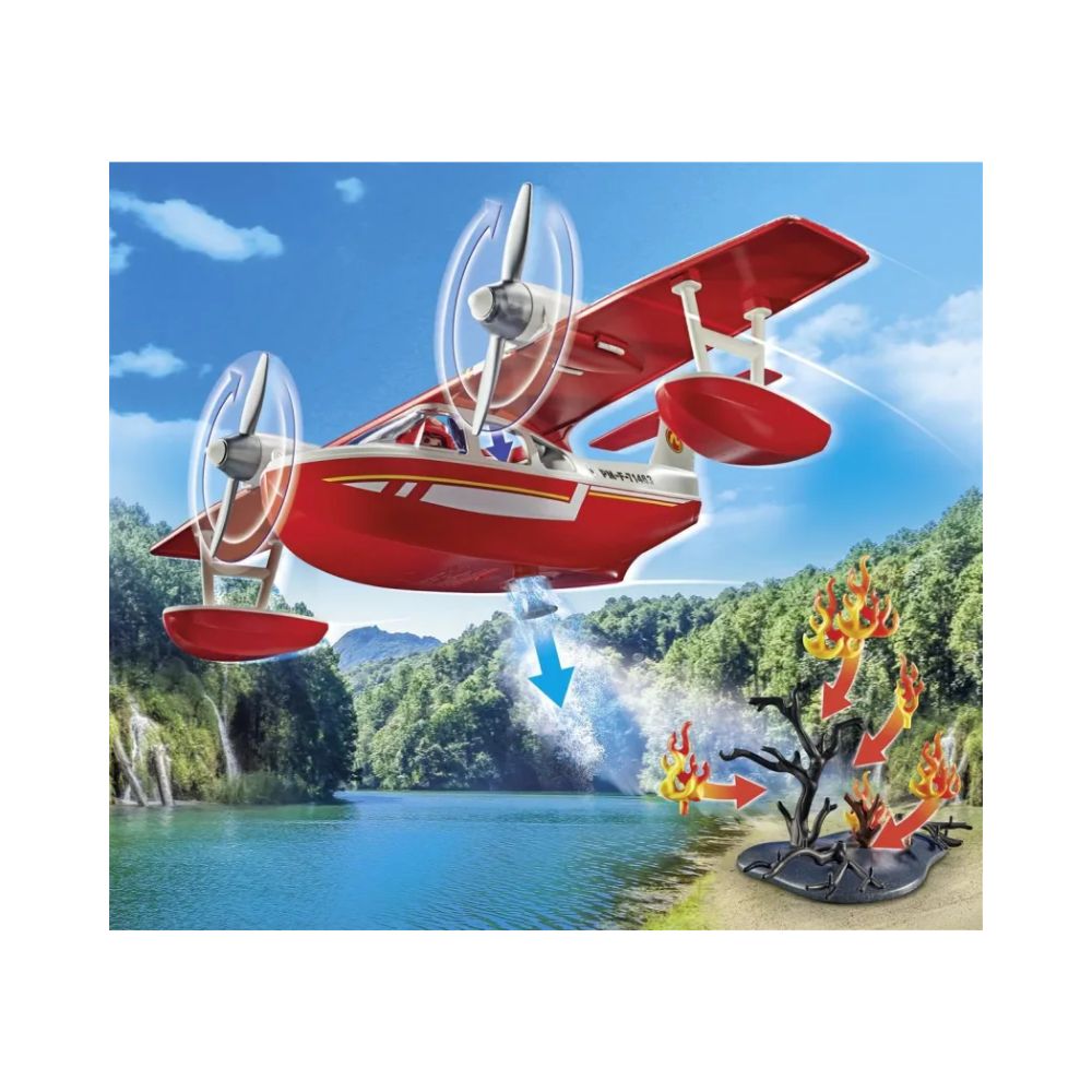 Playmobil Action Heroes-Πυροσβεστικό Υδροπλάνο, 71463 - Playmobil, Playmobil Action