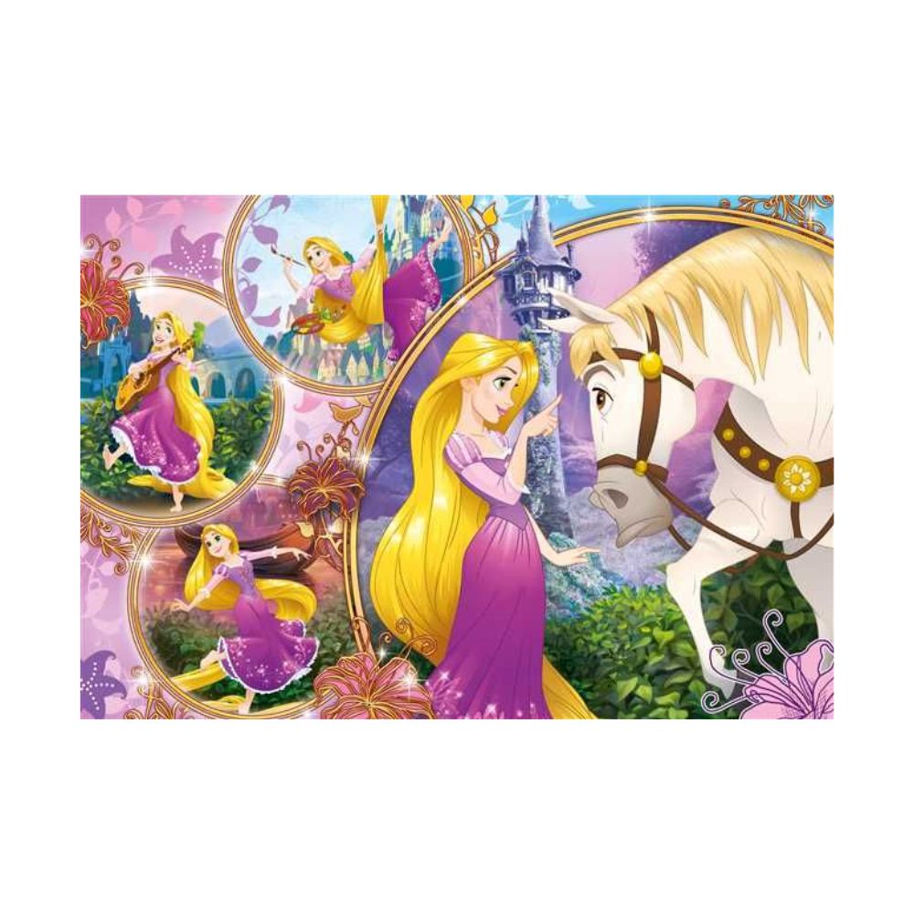 Clementoni - Παιδικό Παζλ Color Princess: Μαλλιά Κουβάρια 24 Τμχ, 1200-23702 - Clementoni, Disney Princess