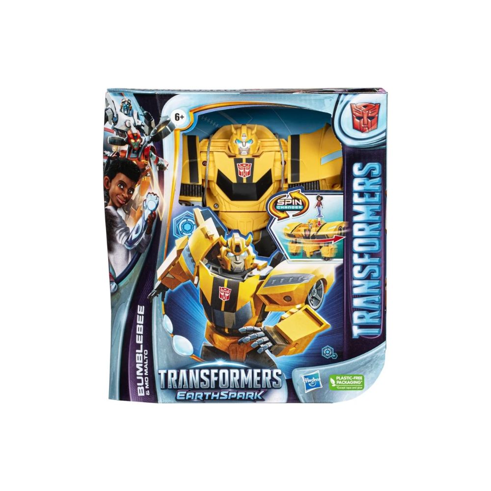 Transformers - Earthspark Spin Changer Bumblebee And Mo Malto, F7662 - Transformers