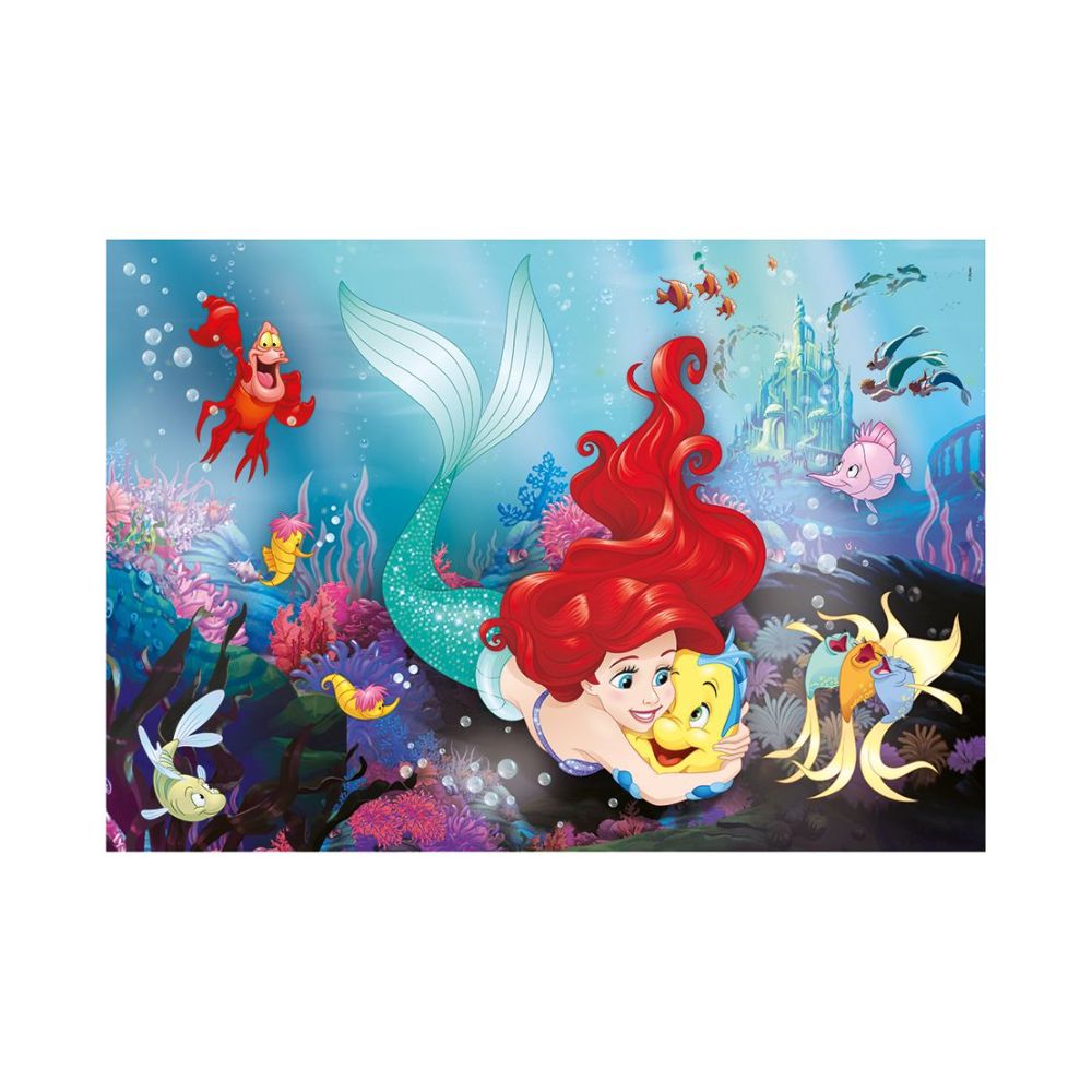Clementoni - Παιδικό Παζλ Maxi Supercolor Disney Η Μικρή Γοργόνα 24 Τμχ, 1200-24243 - Ariel, Clementoni, Disney Princess