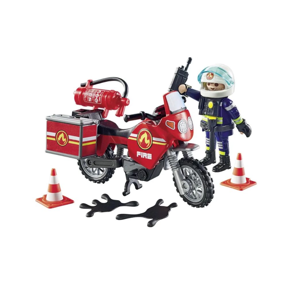 Playmobil Action Heroes -  Πυροσβέστης με μοτοσικλέτα, 71466 - Playmobil, Playmobil Action