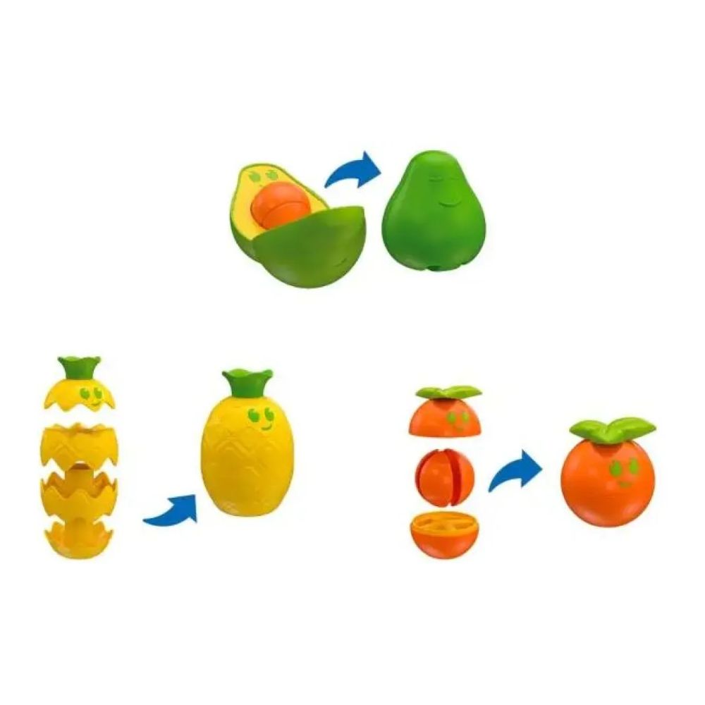Baby Clementoni - Βρεφικό Παιχνίδι Σετ Φρούτων Από Ανακυκλωμένα Υλικά, 1000-17686 - Baby Clementoni, Clementoni