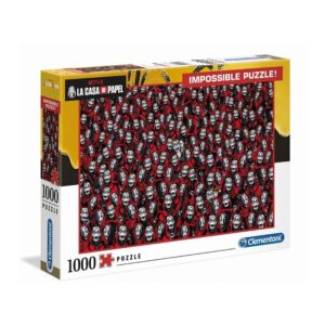Clementoni - Παζλ Impossible Netflix Casa Papel (The Money Heist) 1000 Τμχ, 1260-39527 - Clementoni