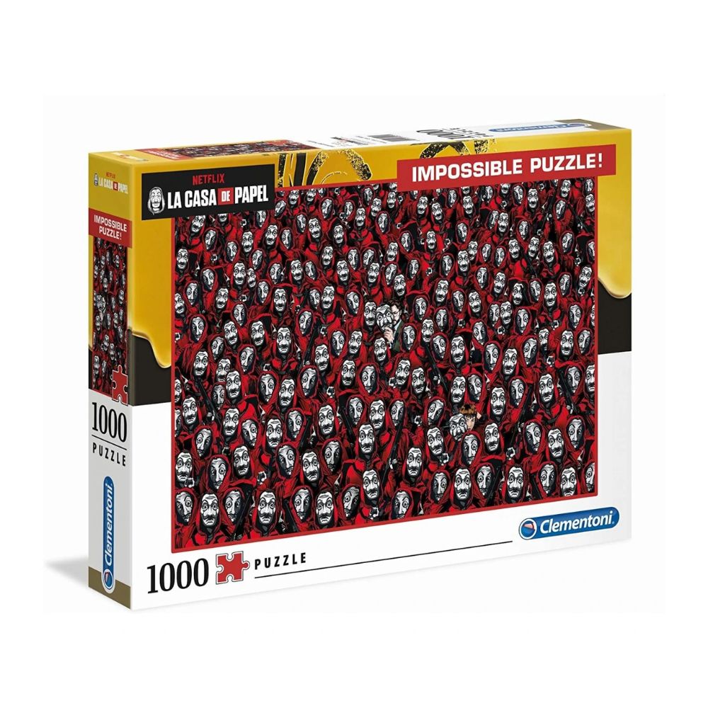 Clementoni - Παζλ Impossible Netflix Casa Papel (The Money Heist) 1000 Τμχ, 1260-39527 - Clementoni