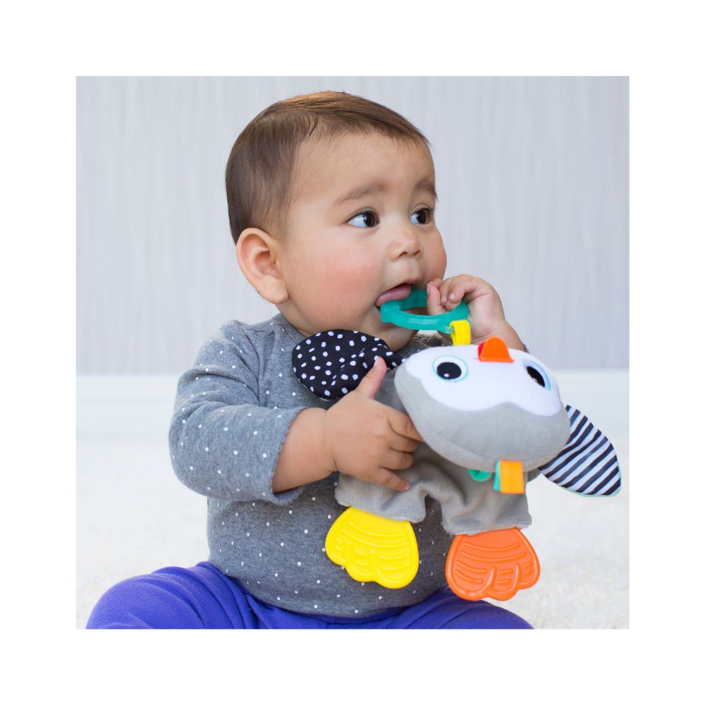 Infantino - Μασητικό πιγκουίνος Cuddly Teether, B-316329-01 - Infantino