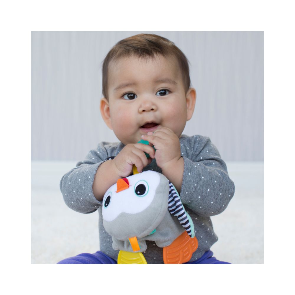 Infantino - Μασητικό πιγκουίνος Cuddly Teether, B-316329-01 - Infantino