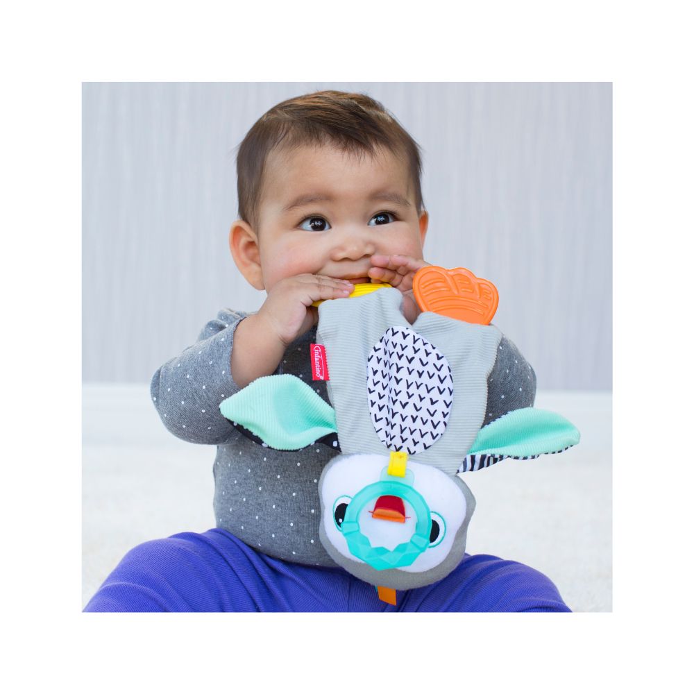 Infantino - Μασητικό πιγκουίνος Cuddly Teether, B-316329-01 - Infantino