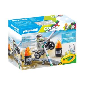 Playmobil Color - Μοτοσικλέτα Με Οδηγό, 71377 - Crayola, Playmobil