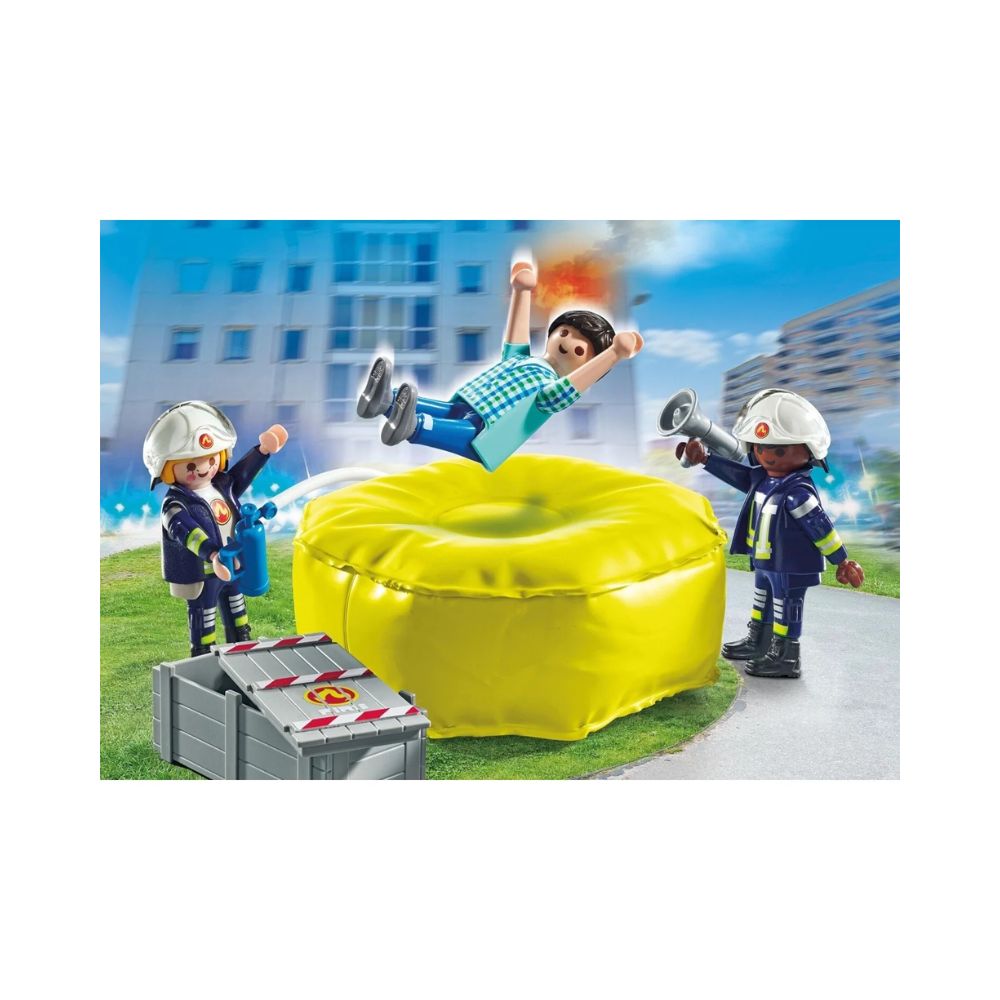 Playmobil Action Heroes - Πυροσβέστες με Στρώμα Διάσωσης, 71465 - Playmobil, Playmobil Action