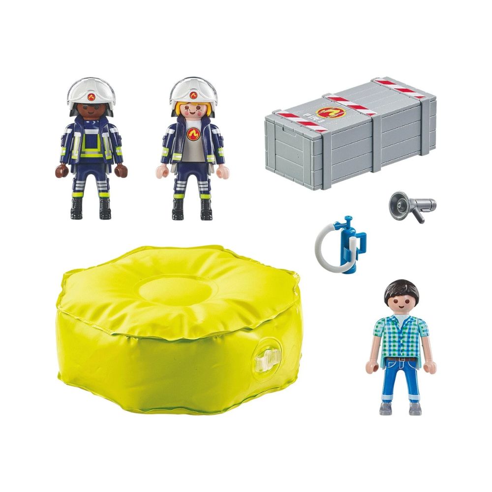 Playmobil Action Heroes - Πυροσβέστες με Στρώμα Διάσωσης, 71465 - Playmobil, Playmobil Action