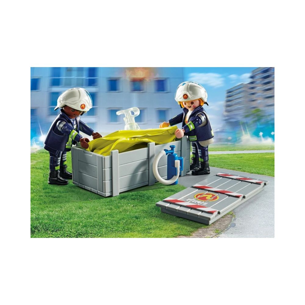 Playmobil Action Heroes - Πυροσβέστες με Στρώμα Διάσωσης, 71465 - Playmobil, Playmobil Action