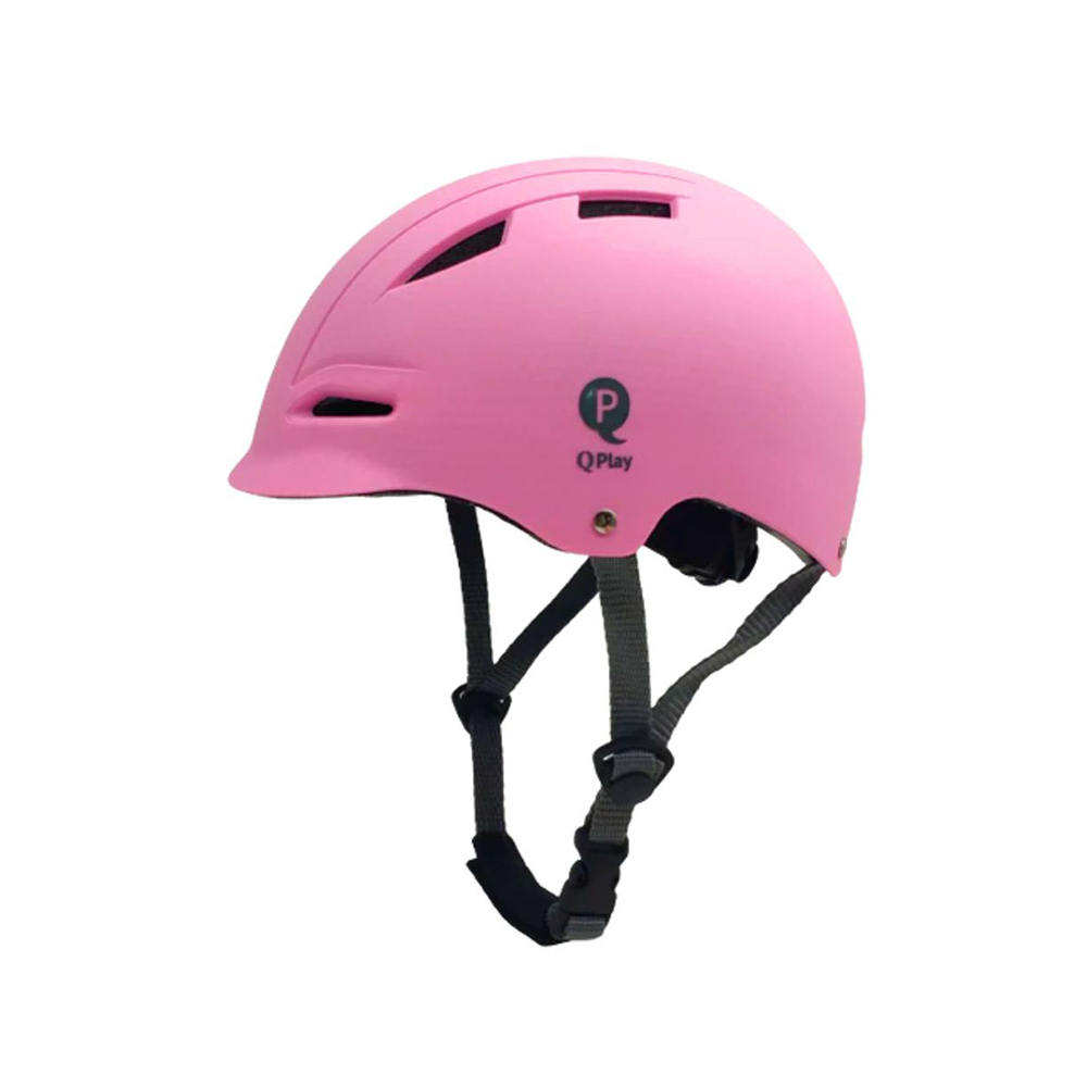 QPlay Manbo Παιδικό Προστατευτικό Κράνος για Ποδήλατο-Scooter Πατίνι Ροζ - QPLAY