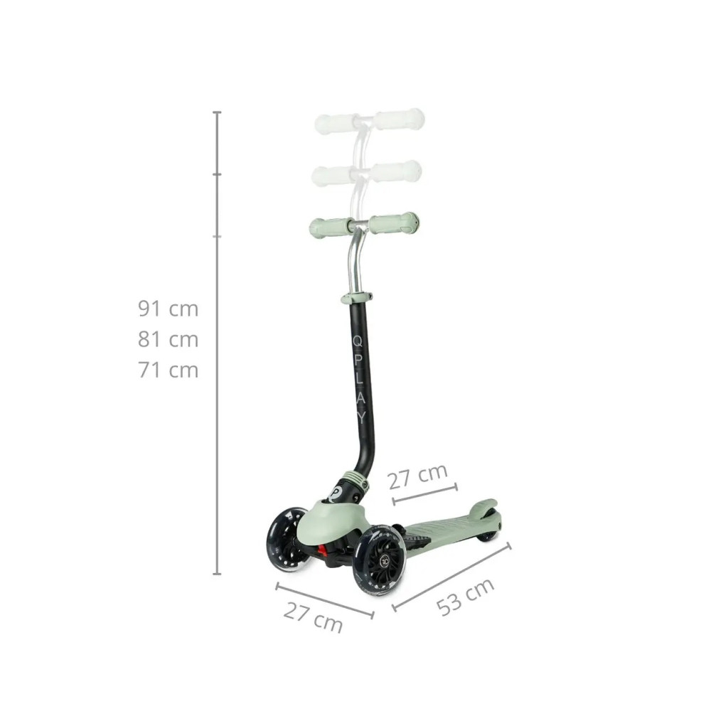 Qplay Sema 3 σε 1 Pro Led Green Scooter 01-1212071-02 - QPLAY