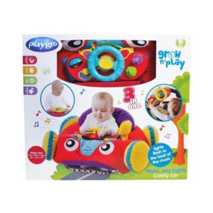 Playgro - Music and Lights Comfy Car Μαλακό Αυτοκινητάκι, 0186362 - Playgro