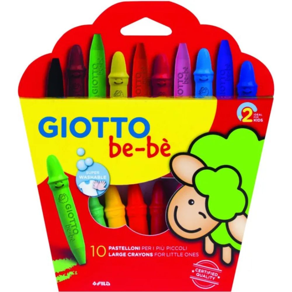 Giotto Bebe - Κηρομπογιές 10Τμχ & Ξύστρα, 466800 - Giotto bebe