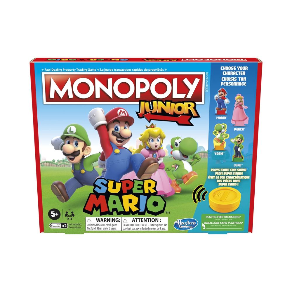 Επιτραπέζιο Παιχνίδι Monopoly Junior Super Mario Edition, F4817 - Hasbro Gaming, Monopoly