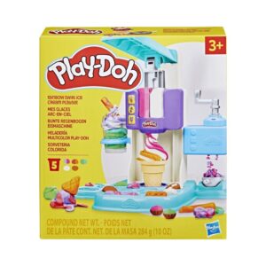 Play-Doh Rainbow Swirl Ice Cream Playset, G0028 - Play-Doh