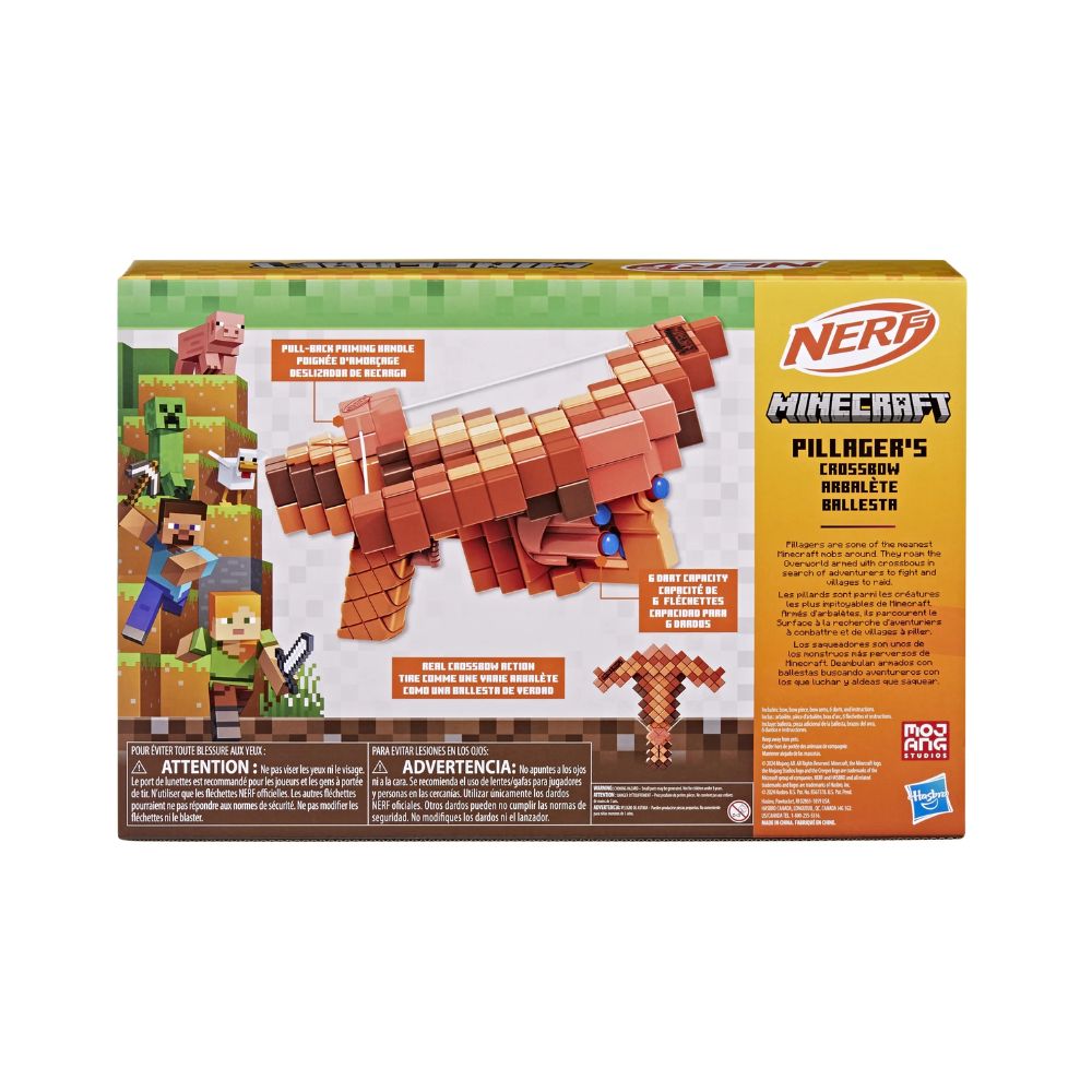 Nerf Minecraft Pillager's Crossbow, G0315 - Minecraft, NERF