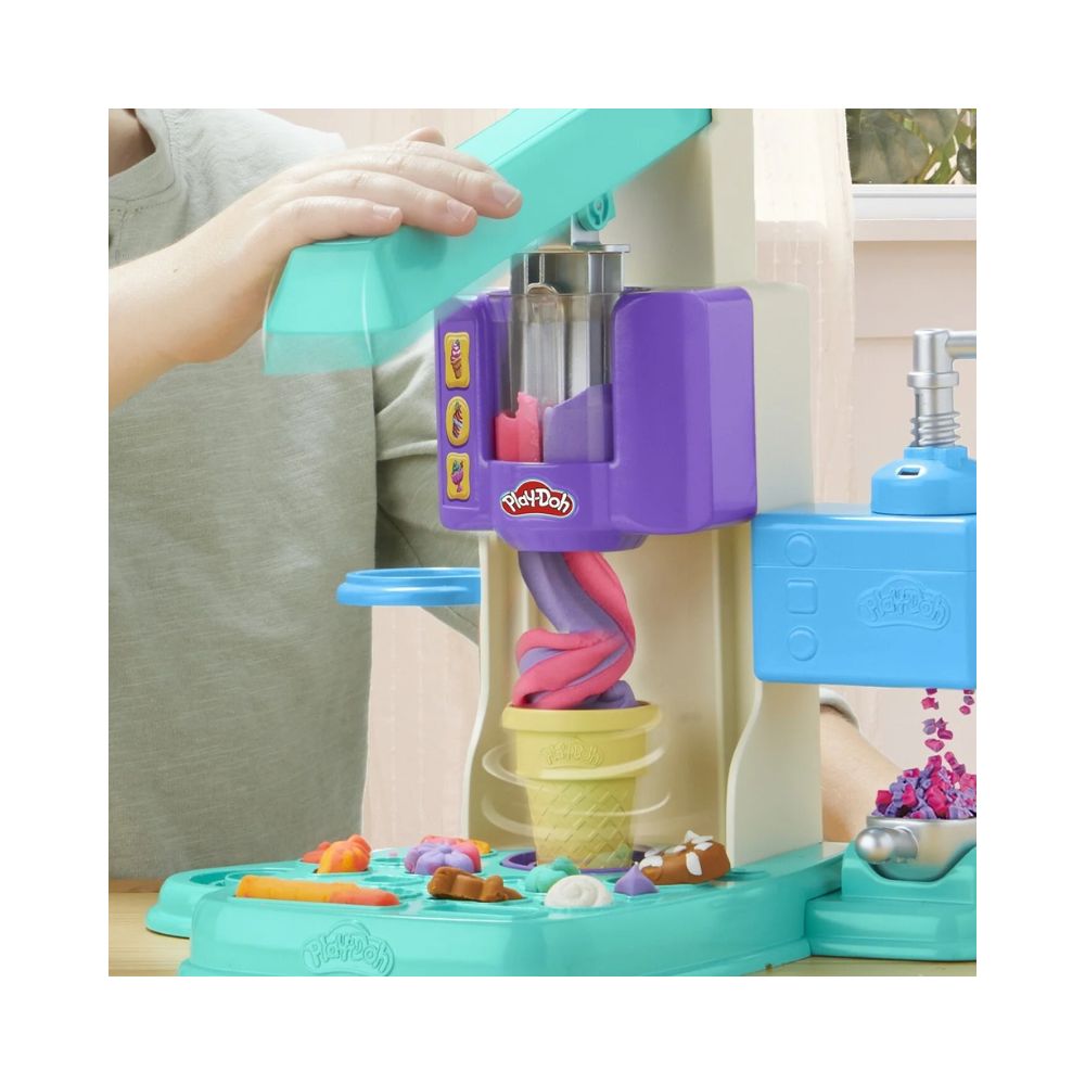 Play-Doh Rainbow Swirl Ice Cream Playset, G0028 - Play-Doh