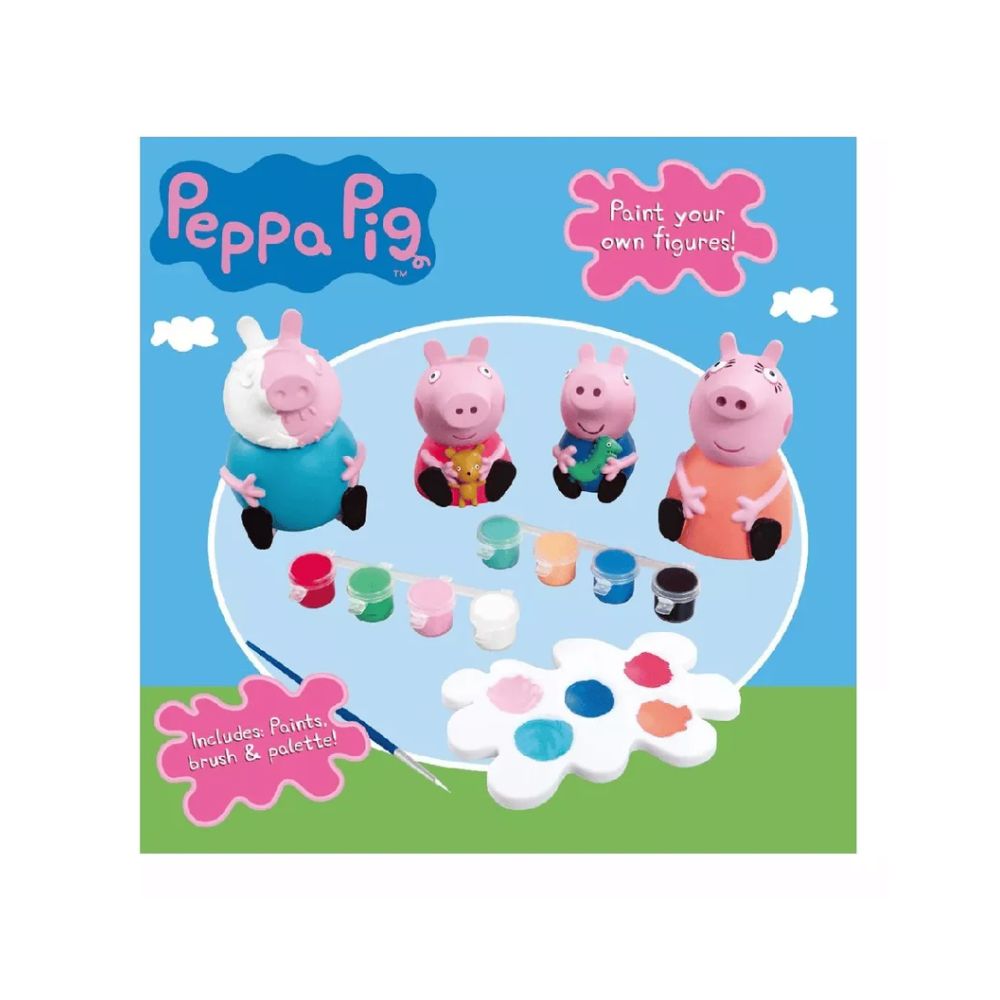 Peppa Pig - Φιγούρες από Πηλό Για Ζωγραφικη 4 Pack, PP019000 - Giochi Preziosi, Peppa Pig