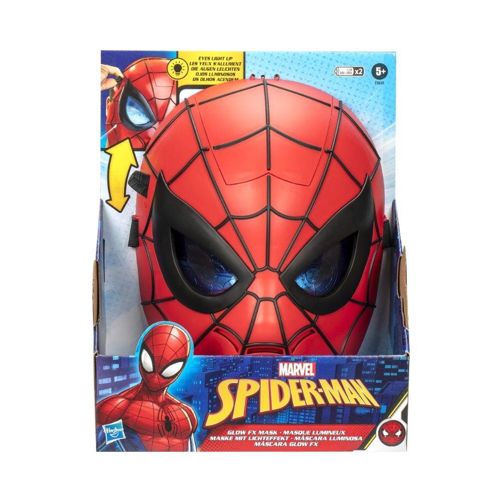 Spiderman Marvel Spider-Man Glow FX Μάσκα, Light-Up Role Play, F8839 - Marvel, Spider-Man