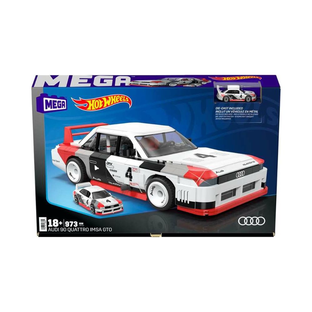 Hot Wheels MEGA Construction Set 1/15 Audi 90 Quattro IMSA GTO 29cm, HRY20 - Hot Wheels, Mega Bloks