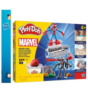 Λαμπάδα Play-Doh Marvel Spider-Man Launch & Slice Battle Playset με 2 Φιγούρες Δράσης, F9827 - Marvel, Play-Doh, Spider-Man