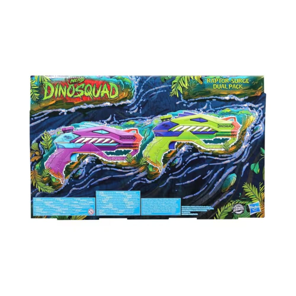 Nerf Dinosquad Super Soaker Raptor-Surge Dual Pack, F8436 - NERF