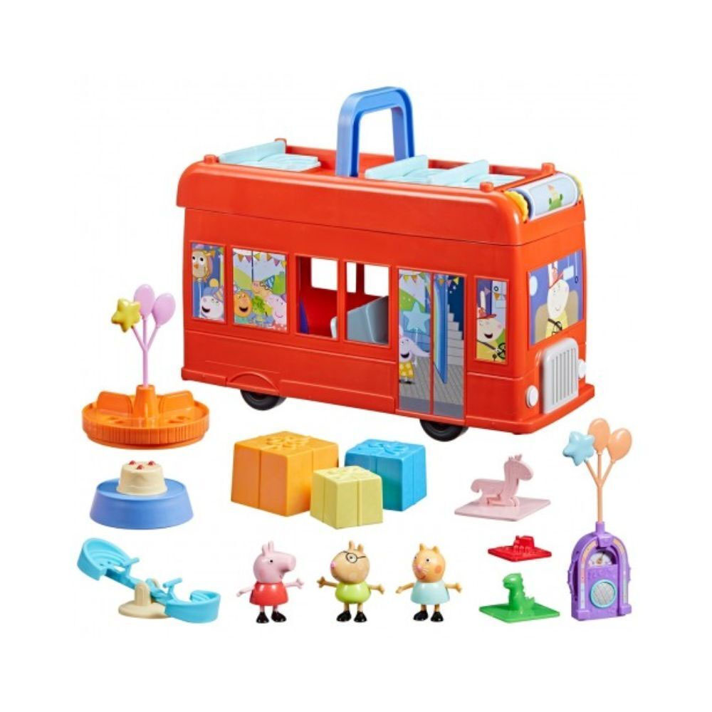 Hasbro Peppa Pig Toys Παιχνίδια 2 σε 1 Peppa's Party Bus F8881 - Peppa Pig