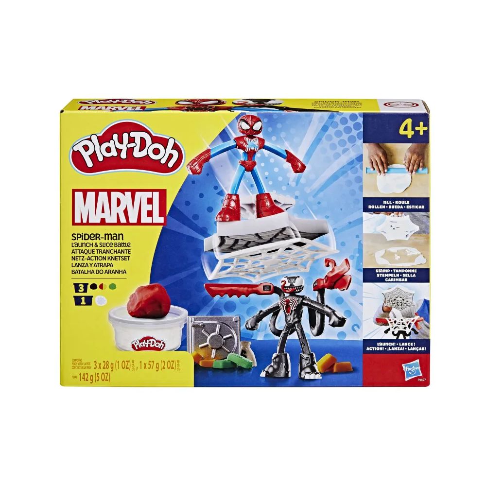 Play-Doh Marvel Spider-Man Launch & Slice Battle Playset με 2 Φιγούρες Δράσης, F9827 - Marvel, Play-Doh, Spider-Man