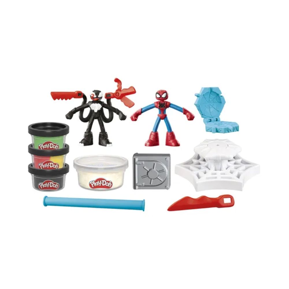 Play-Doh Marvel Spider-Man Launch & Slice Battle Playset με 2 Φιγούρες Δράσης, F9827 - Marvel, Play-Doh, Spider-Man