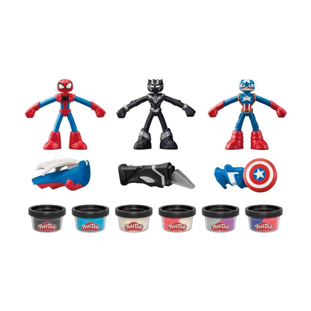 Play-Doh Marvel Hero Adventure Playset με 3 φιγούρες και αξεσουάρ Marvel Action, G0333 - Marvel, Play-Doh, Spider-Man