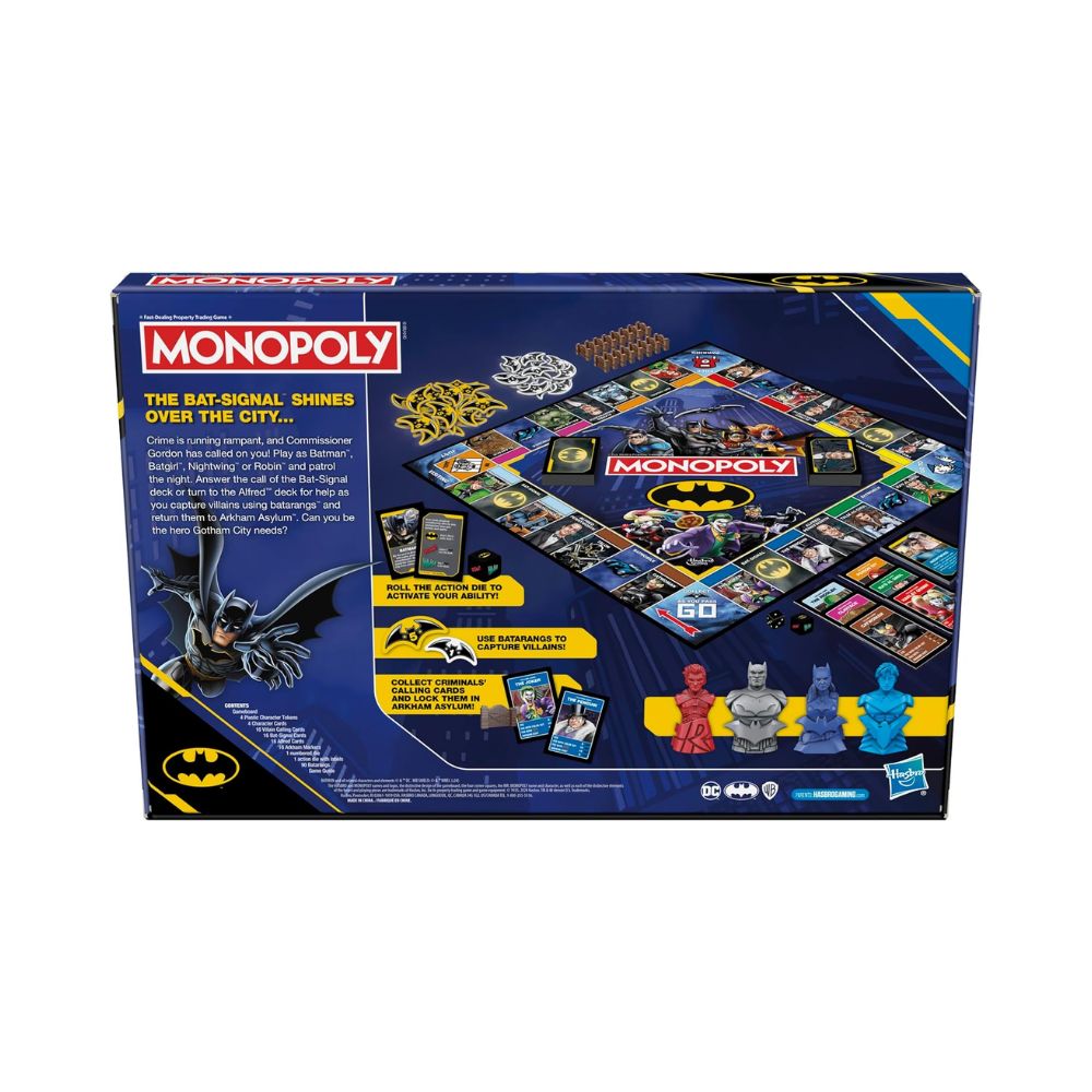 Επιτραπέζιο Παιχνίδι Monopoly Batman Edition, F9930 - Batman, DC Heroes, Hasbro Gaming, Monopoly