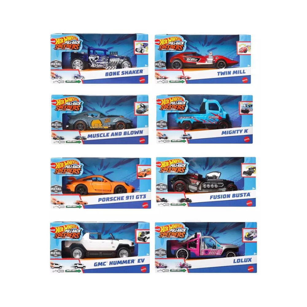 Hot Wheels - Αυτοκινητάκια Pull Back 1Τμχ σε Διάφορα Σχέδια, HPR70 - Hot Wheels