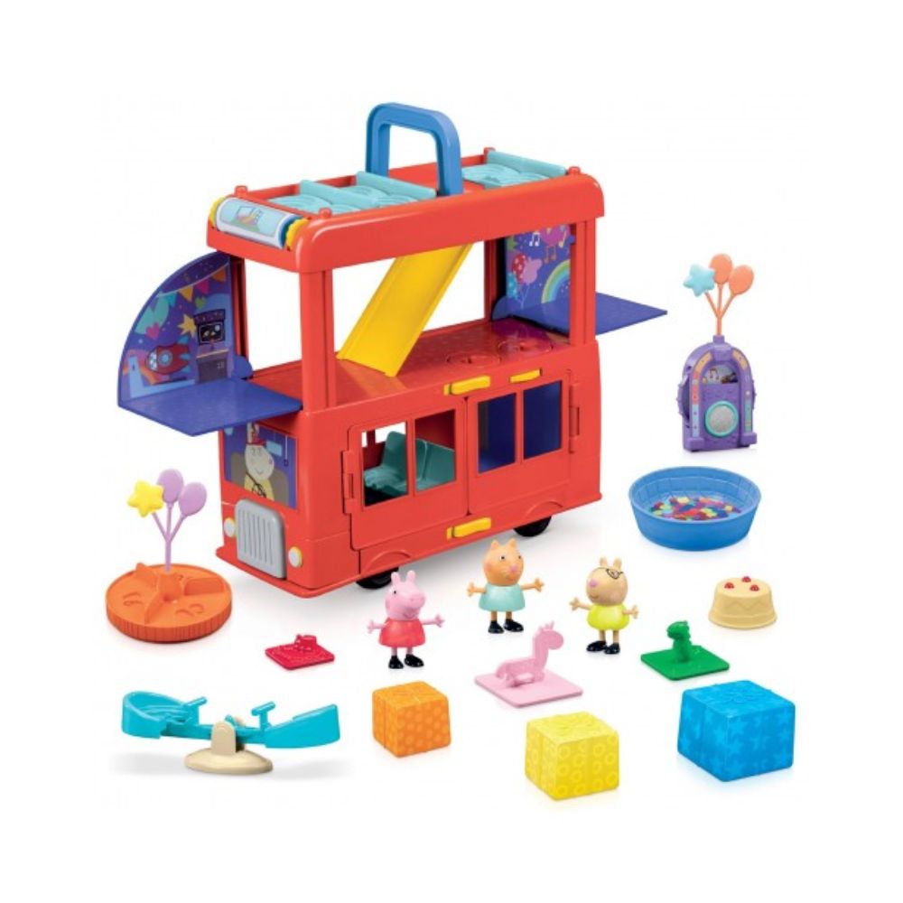 Peppa Pig Toys Παιχνίδια 2 σε 1 Peppa's Party Bus, F8881 - Peppa Pig