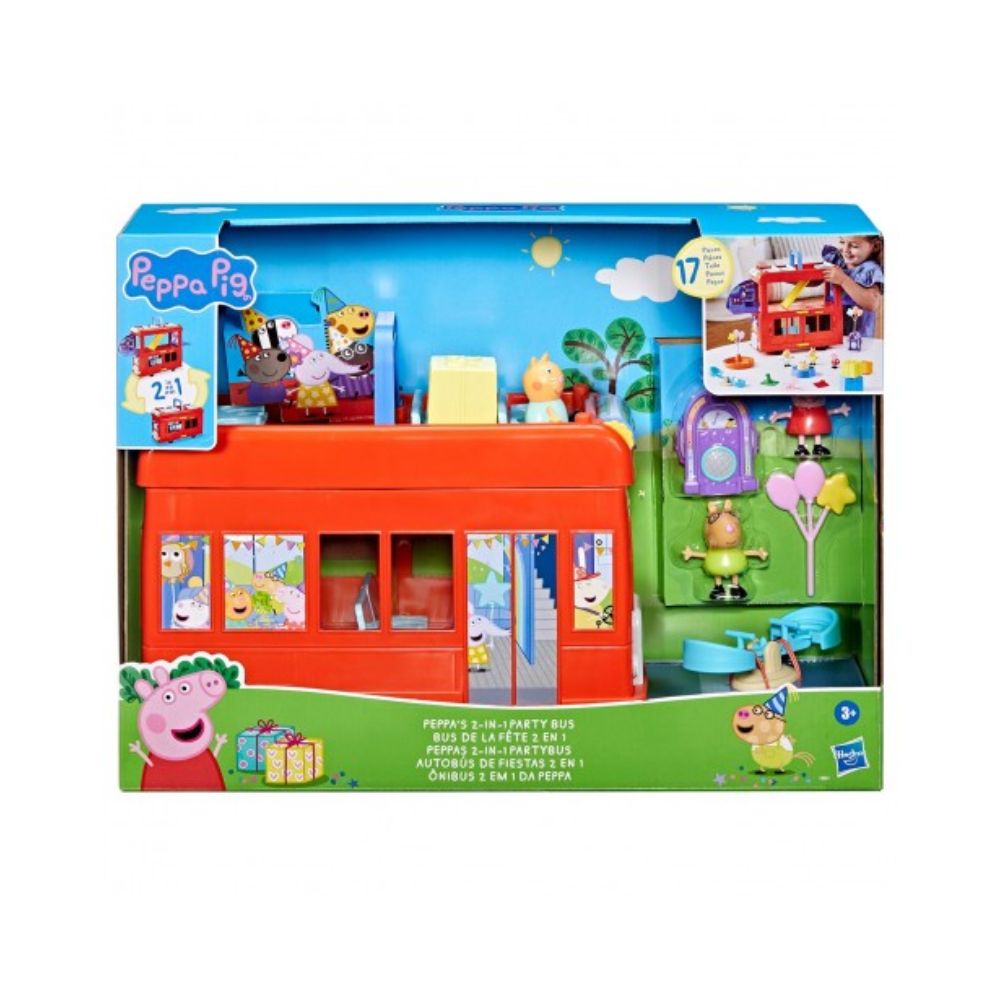 Peppa Pig Toys Παιχνίδια 2 σε 1 Peppa's Party Bus, F8881 - Peppa Pig