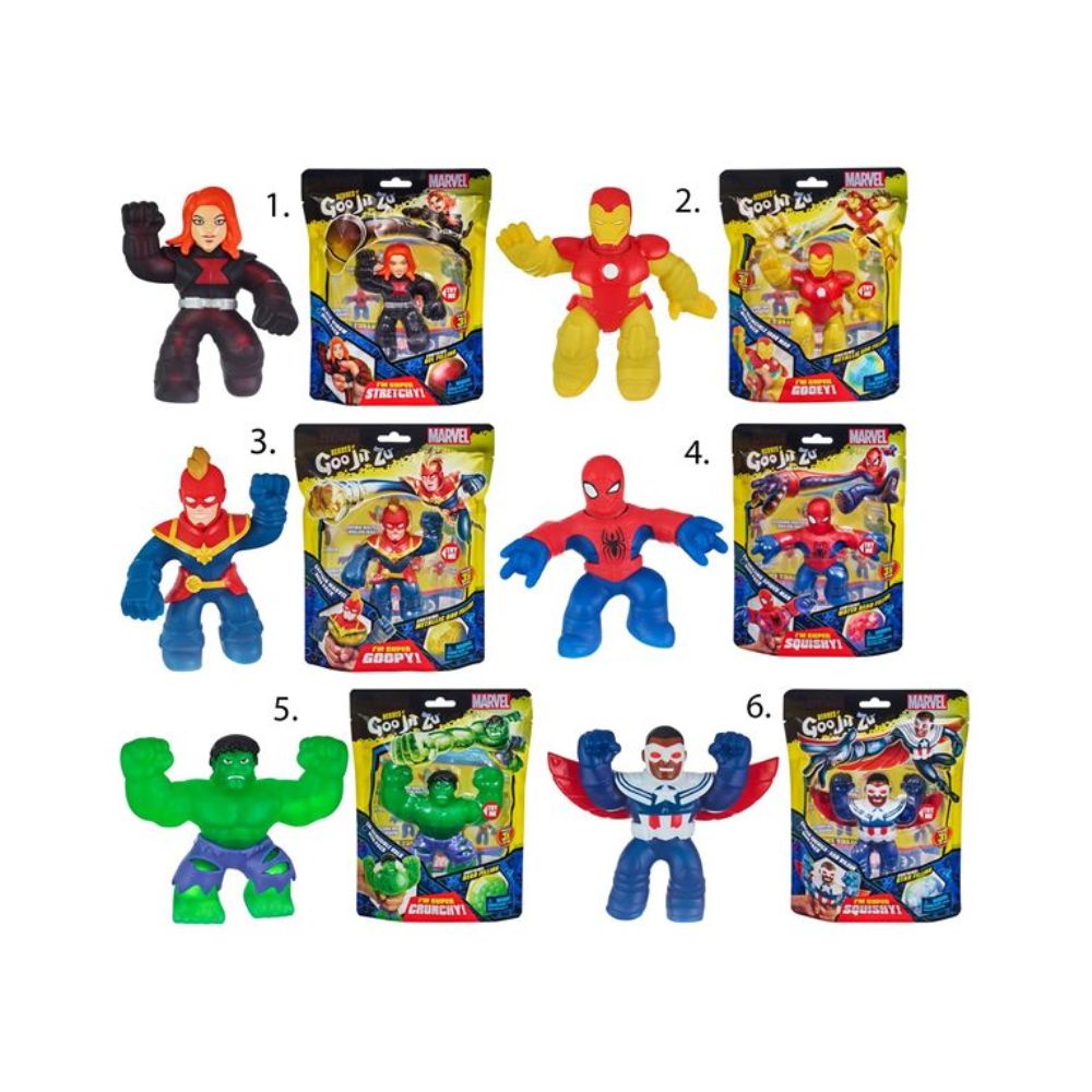 Goo Jit Zu Marvel - Single Pack S5 σε Διάφορα Σχέδια, GJT39000 - Giochi Preziosi, Goo Jit Zu, Marvel