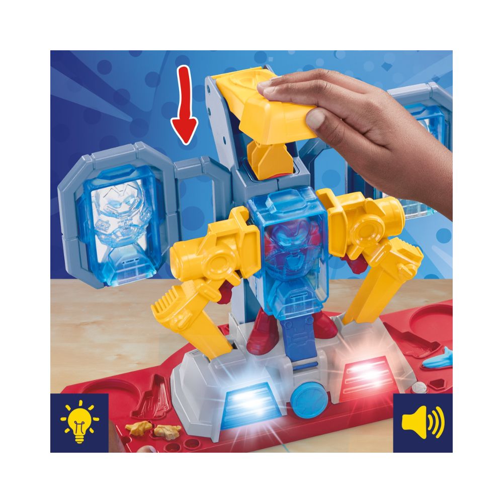 Play-Doh Marvel Iron Man Armor Maker Lab σετ παιχνιδιού με Φιγούρα Δράσης Iron Man, G0035 - Marvel, Play-Doh