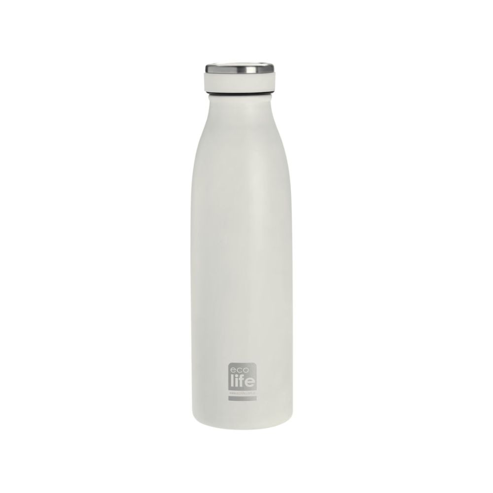 Ecolife μεταλλικό μπουκάλι θερμός 500ml white slim - Ecolife