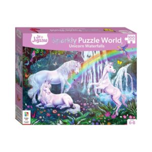 Junior Jigsaw Sparkly Puzzle World: Unicorn Waterfalls - Hinkler