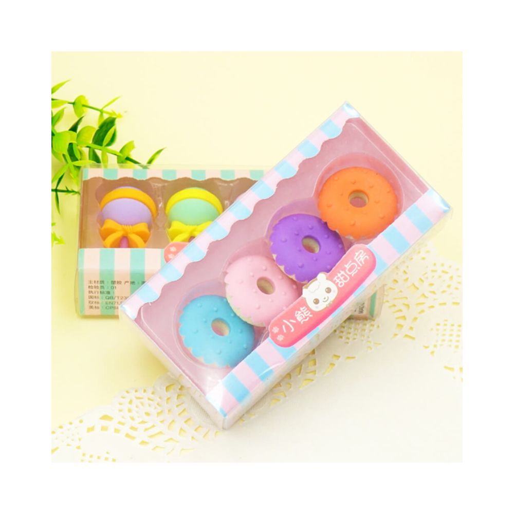 Σετ Γόμες Fancy Eraser Set: Desserts σε 4 Σχέδια - Little Tree