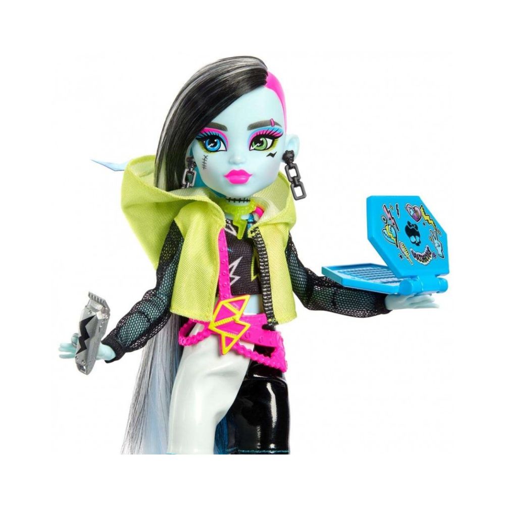 Mattel Monster High Κούκλα Neon Frights-Frankie, HNF79 - Monster High