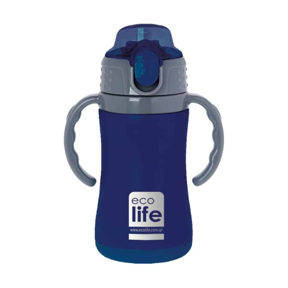 Ecolife ανοξείδωτο παγούρι θερμός kids thermos small 300ml navy blue - Ecolife