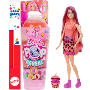 Λαμπάδα Mattel Barbie Bubble Tea Series Κούκλα Ρόφημα Μάνγκο με 8 Εκπλήξεις, HTJ22 - Barbie