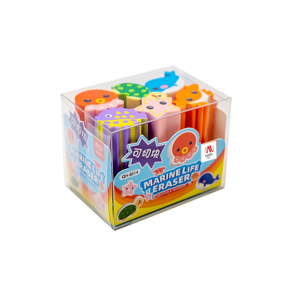 Σετ Γόμες 6τμχ Fancy Eraser Set: Marine Life - Little Tree