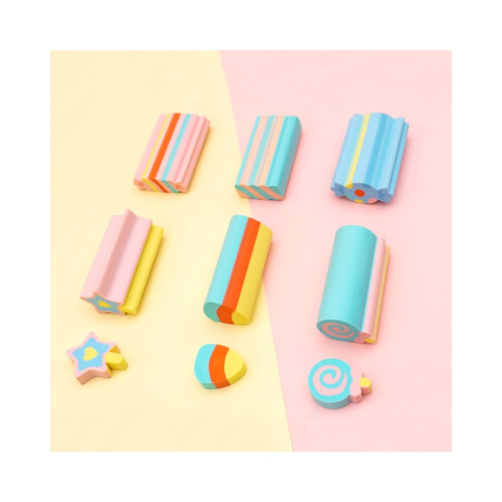 Σετ Γόμες 6τμχ Fancy Eraser Set: Candy - Little Tree