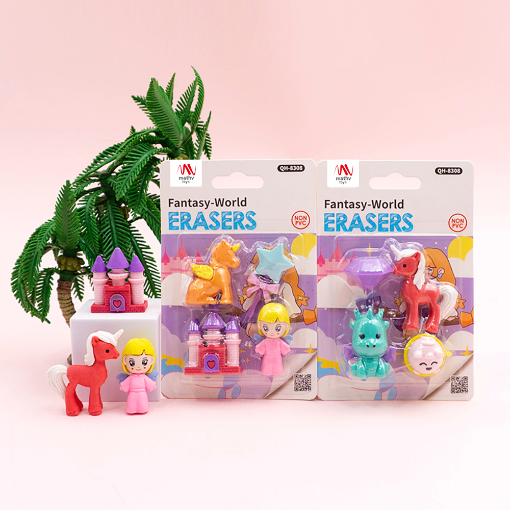 Fancy Eraser Set: Fantasy World - Mathv Toys