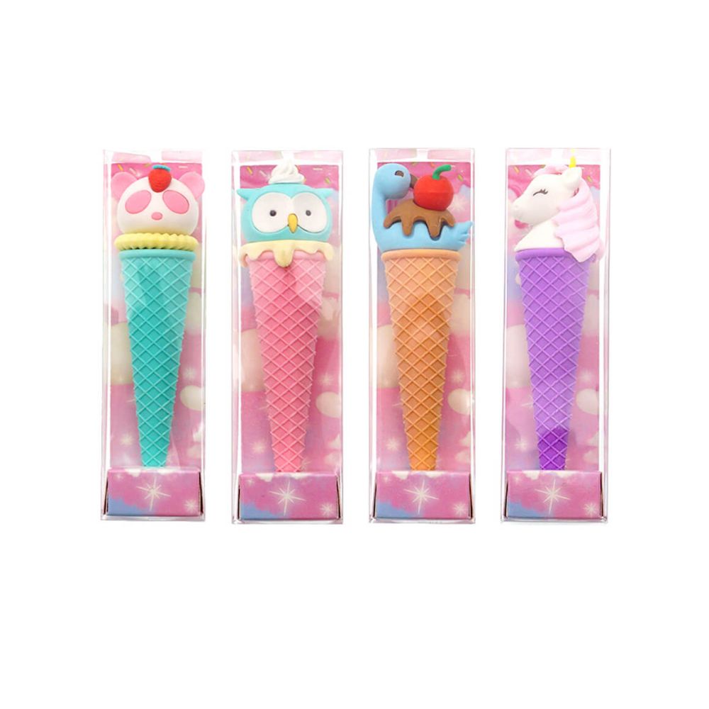 Γόμα Fancy Eraser: Animal Ice Cream σε 4 Σχέδια - Little Tree
