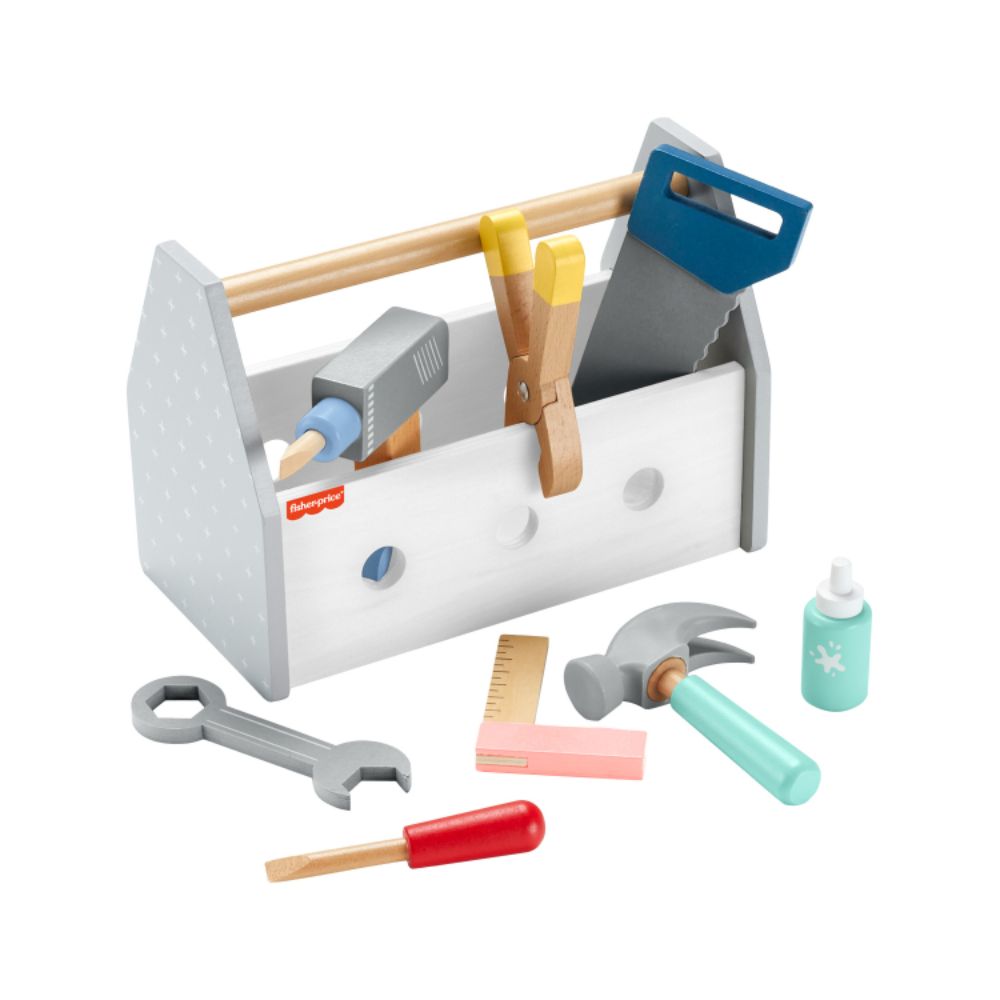 Mattel Fisher-Price Ξύλινη εργαλειοθήκη, HYG50 - Fisher-Price