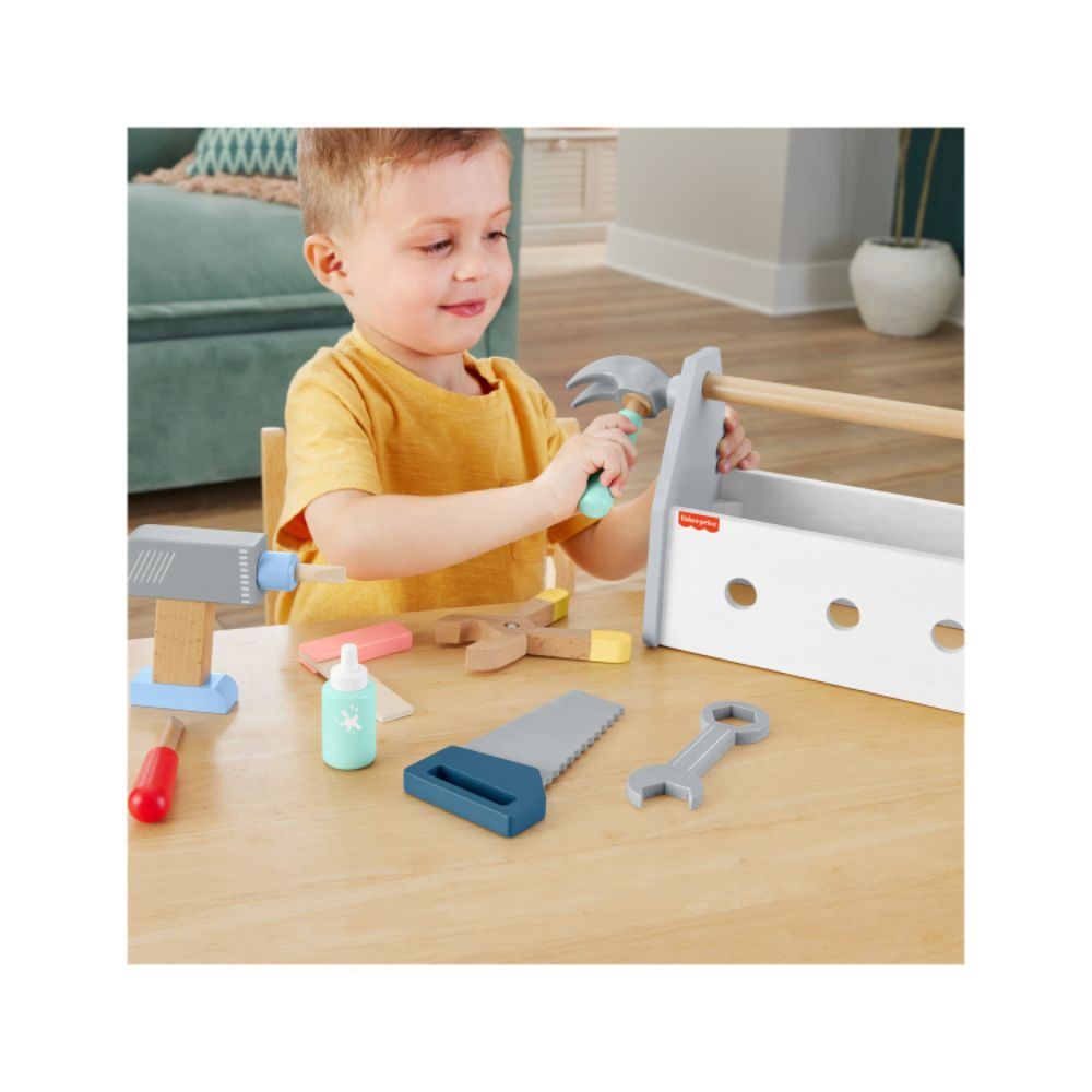 Mattel Fisher-Price Ξύλινη εργαλειοθήκη, HYG50 - Fisher-Price